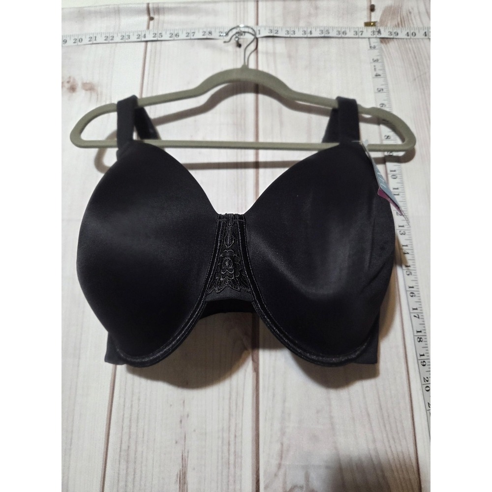 Vanity Fair Bra Womens 36G Black Beauty Back Full Figure Underwire Smooth Back‎